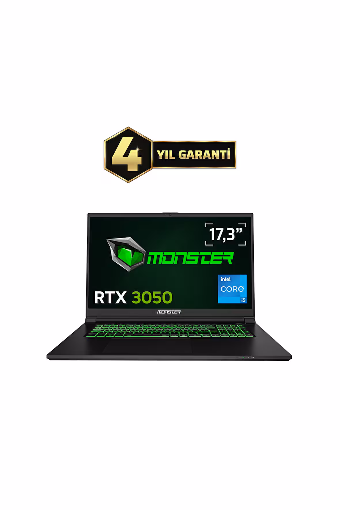 Monster Abra A7 V15.5 Intel Core i5 13500H 16GB 500GB RTX 3050 FreeDos 17,3" 144 Hz Oyun Bilgisayarı